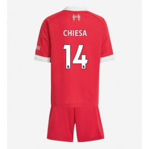 Liverpool Federico Chiesa #14 Hemmaställ Barn 2025-26 Kortärmad (+ Korta byxor)